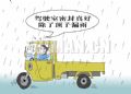 在雨中